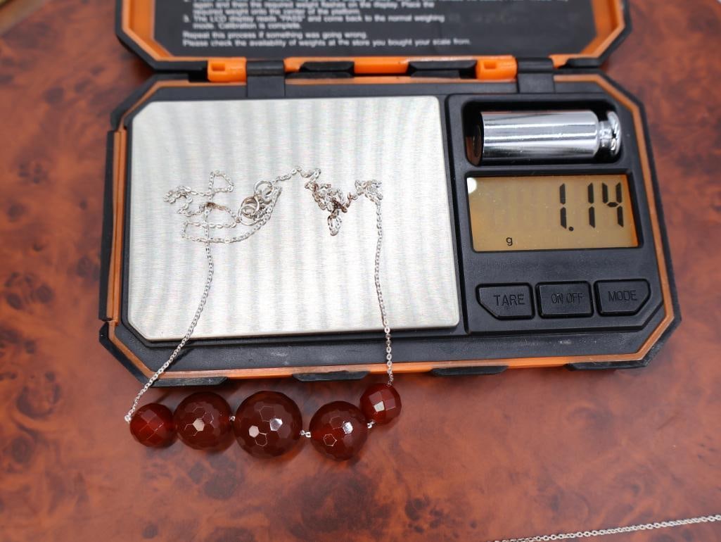 Two sterling silver necklaces - 5