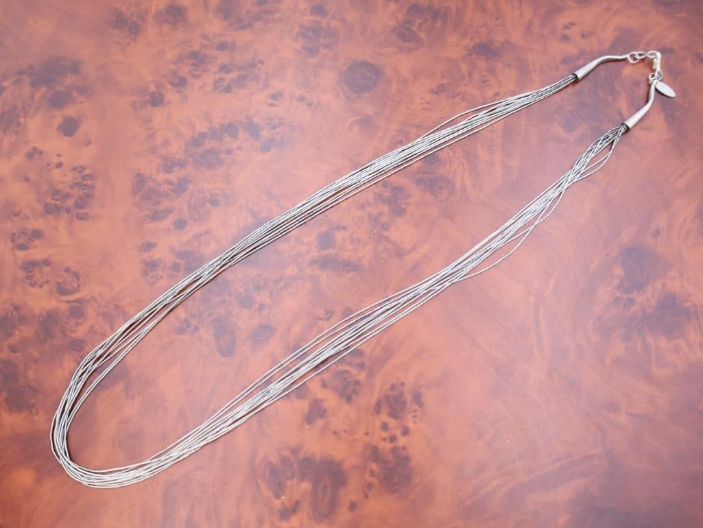 Multi-strand liquid sterling silver necklace - 3