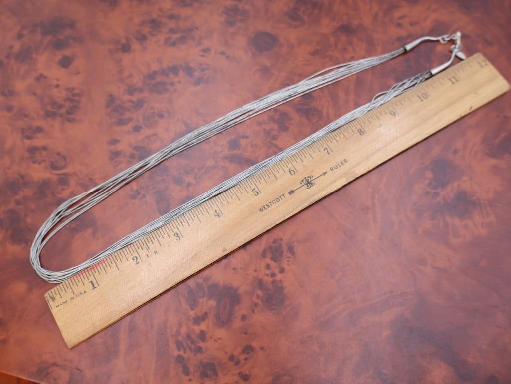 Multi-strand liquid sterling silver necklace - 4