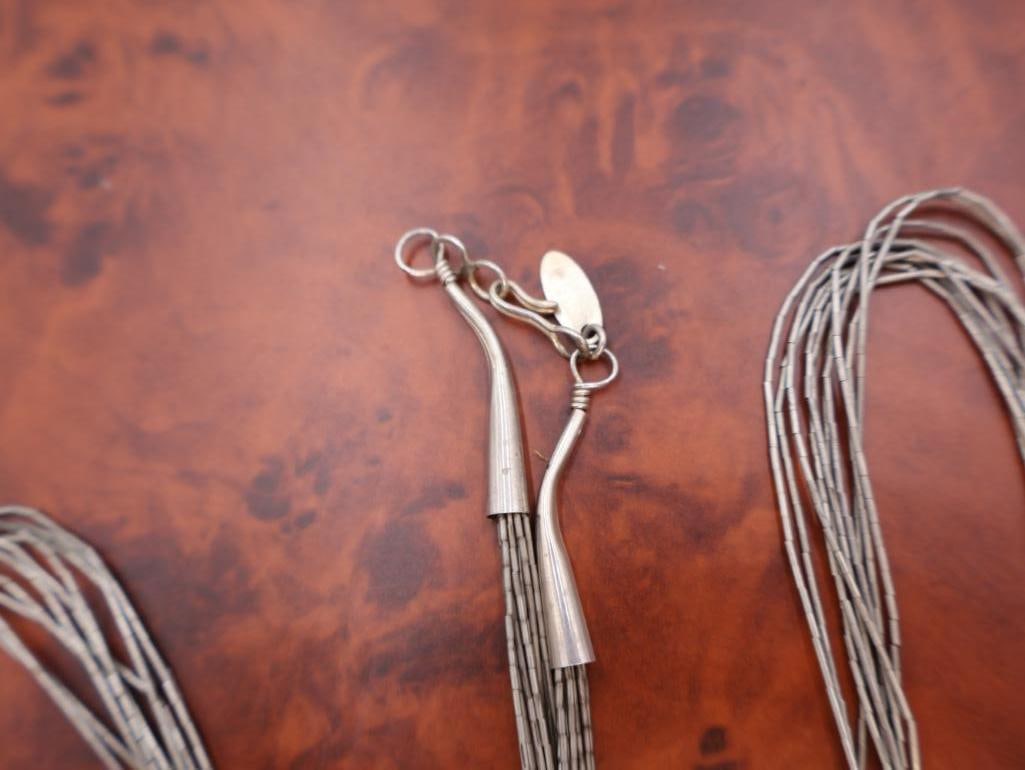 Multi-strand liquid sterling silver necklace - 6