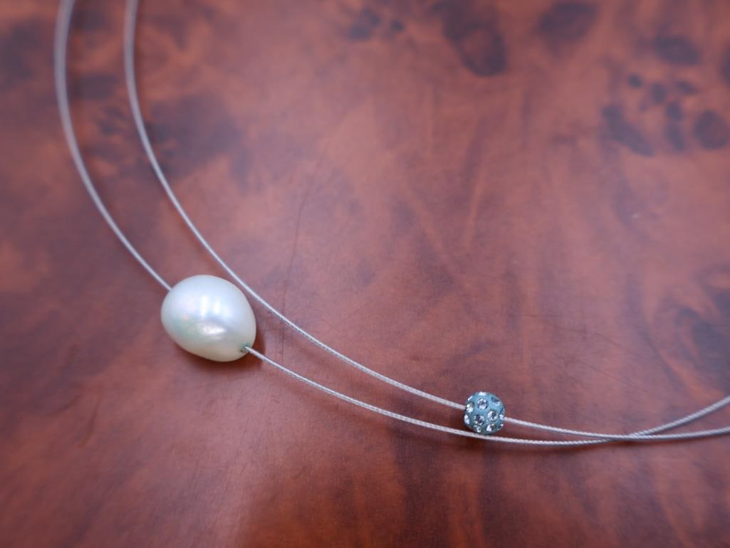 Collection of silver chokers, including Silver Stiff Choker - 11