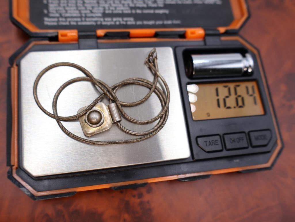 Sterling Silver lariat-style necklace and one featuring a square pendant - 10