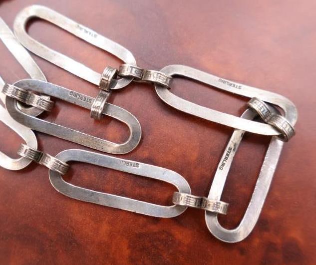 Two vintage sterling necklaces - 4