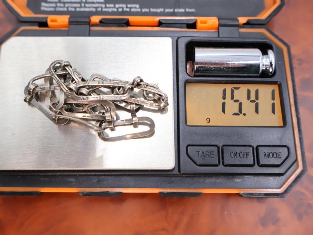 Two vintage sterling necklaces - 6