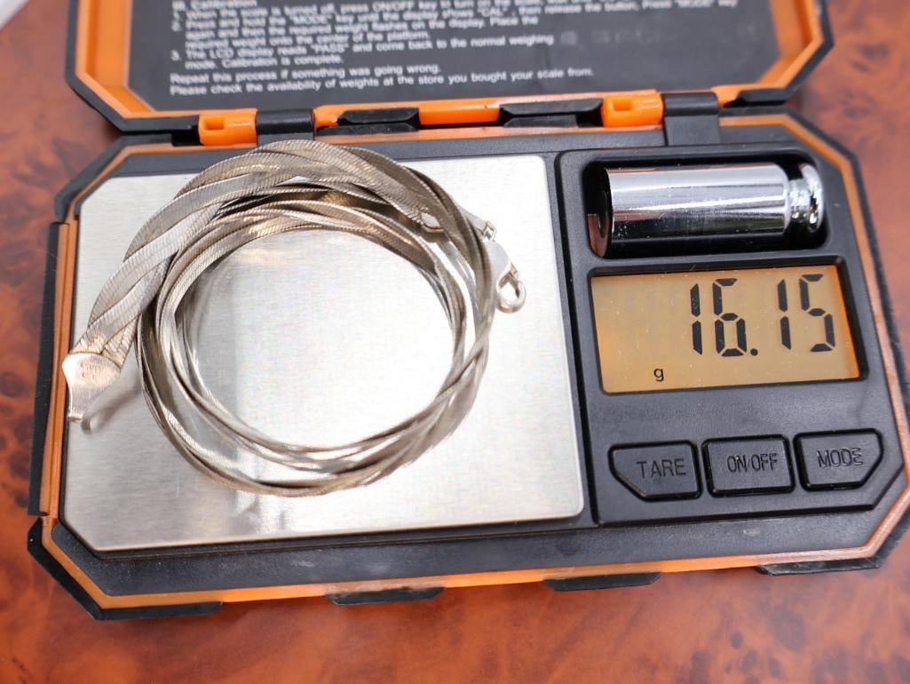 Two vintage sterling necklaces - 9