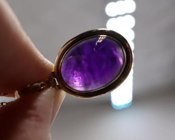 Two sterling silver amethyst pendant necklaces - 4