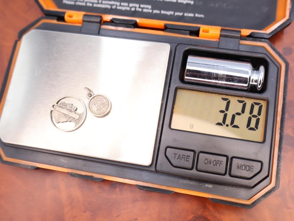 Vintage sterling silver and enamel lucky clover charms and pendants - 12