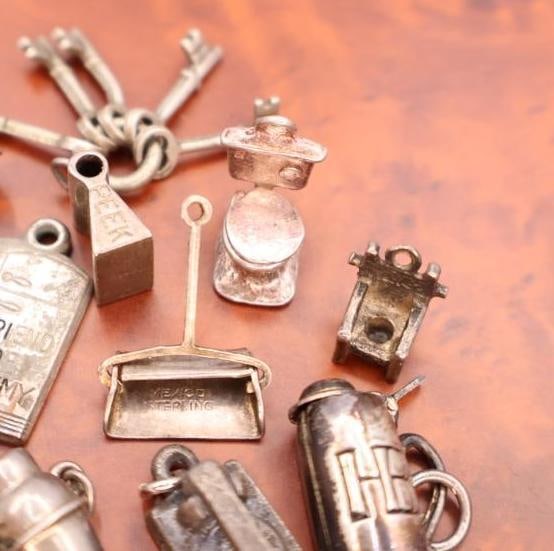 Collection of vintage sterling silver charms - 3