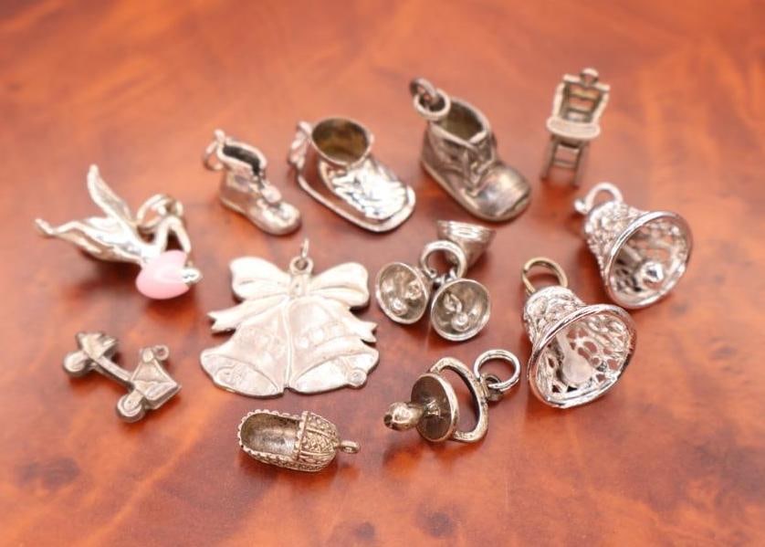 Collection of vintage sterling silver charms (1 of 4)