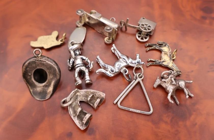 Collection of vintage sterling silver charms - 3