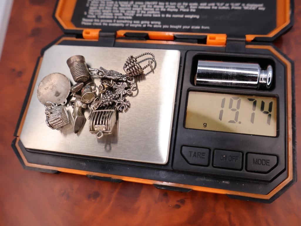 Collection of vintage sterling silver charms - 5