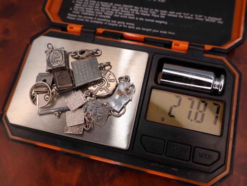 Collection of sterling silver charms - 5