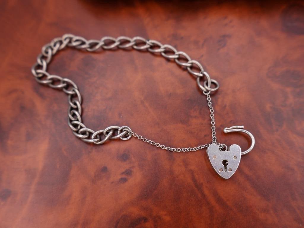 Two sterling silver charm bracelets - 6