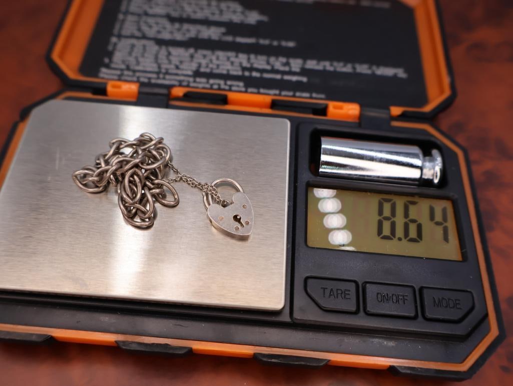 Two sterling silver charm bracelets - 8