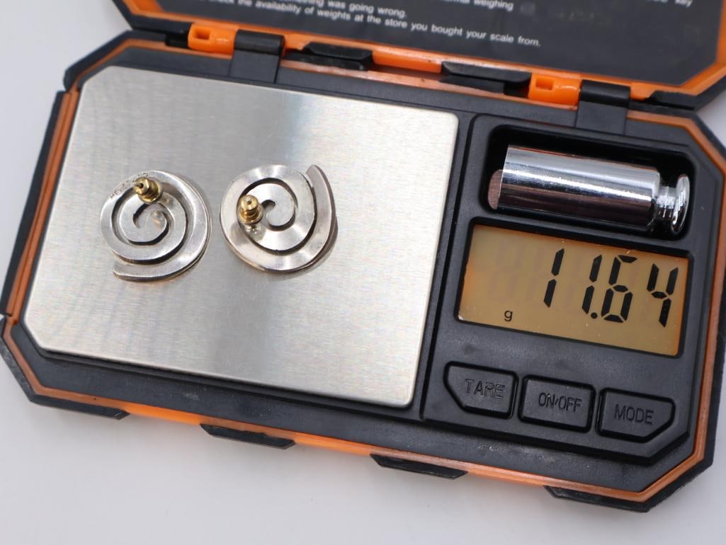 Two pairs of sterling earrings - 4