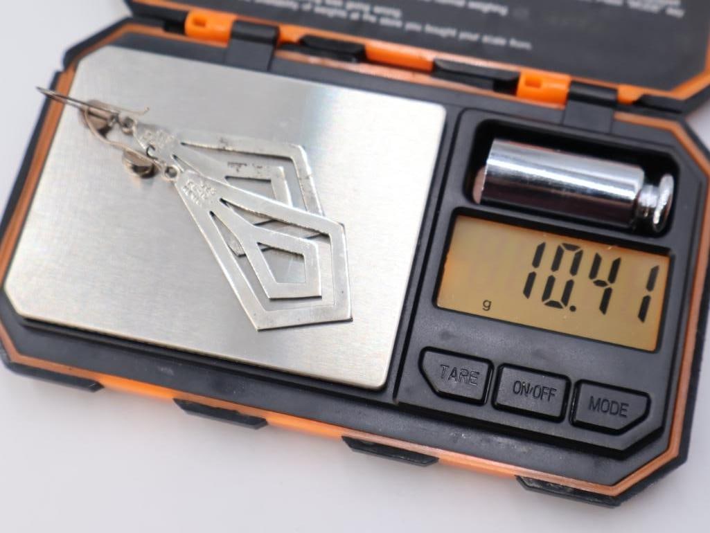 L.Flores Hoops and .925 Taxco Mexico earrings - 4