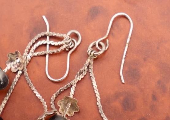 Three pairs of silver earrings - 3