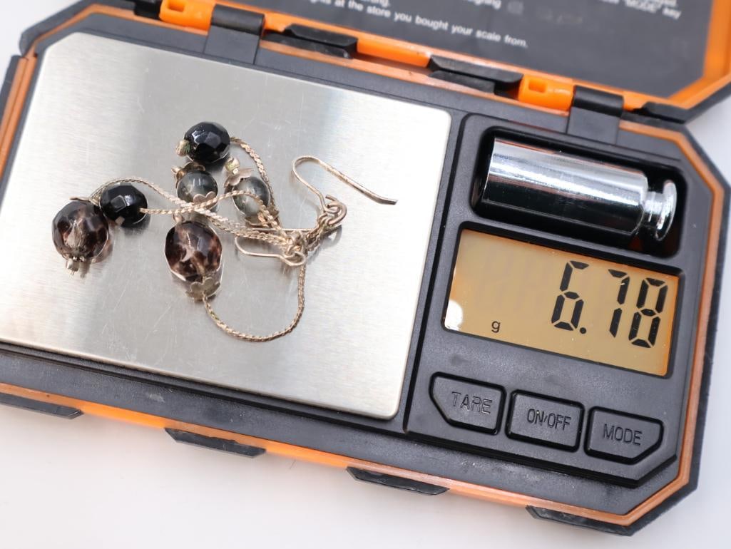 Three pairs of silver earrings - 4