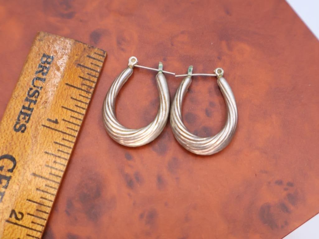 Three pairs of silver earrings - 5