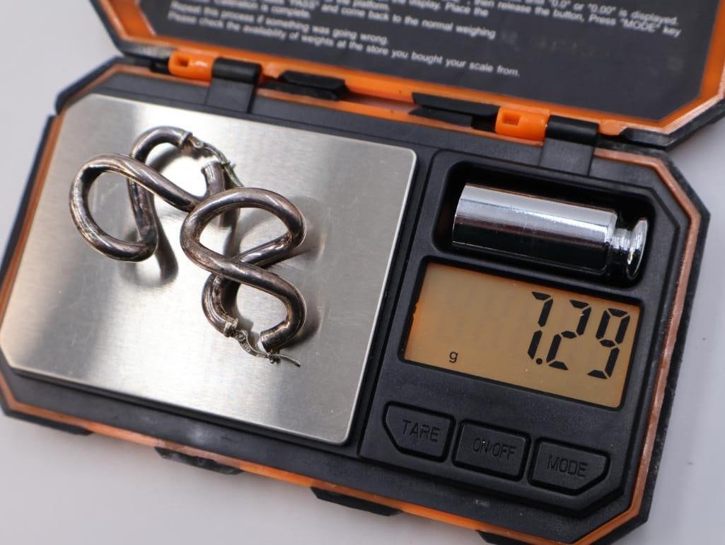 Two pairs of sterling earrings - 5