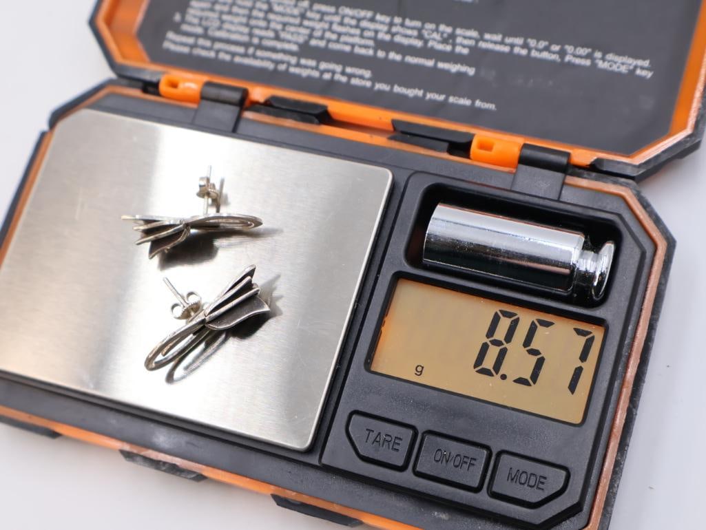 Two pairs of sterling earrings - 8