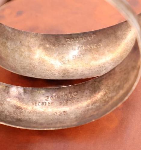 Vintage Large Sterling Silver Hoor and More Earrings - 4