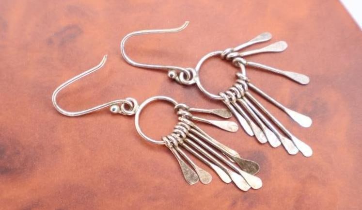 Vintage Large Sterling Silver Hoor and More Earrings - 8