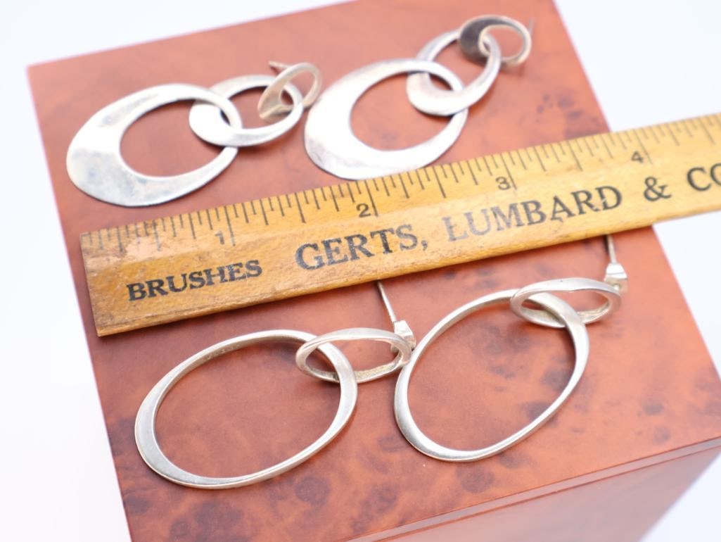 Two pairs of sterling earrings - 3