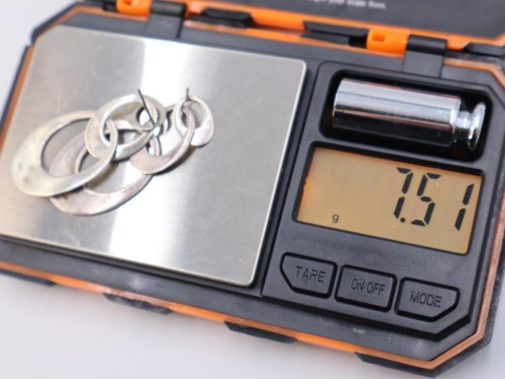 Two pairs of sterling earrings - 7