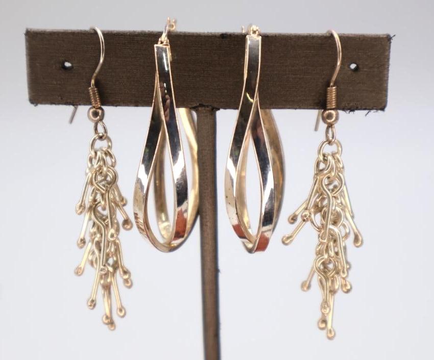 Two pair of sterling earrings (1 of 8)