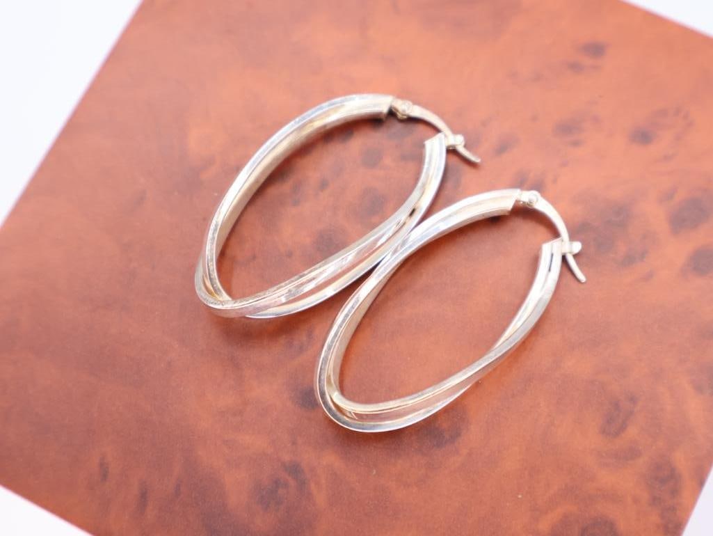 Two pair of sterling earrings - 6