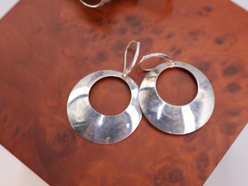 Two pairs of sterling earrings - 6