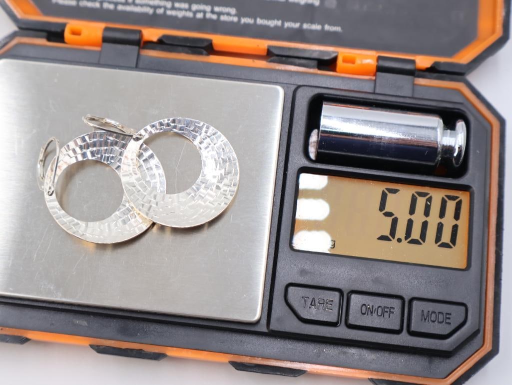 Two pairs of sterling earrings - 7