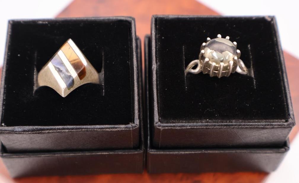 Two sterling silver rings - 2