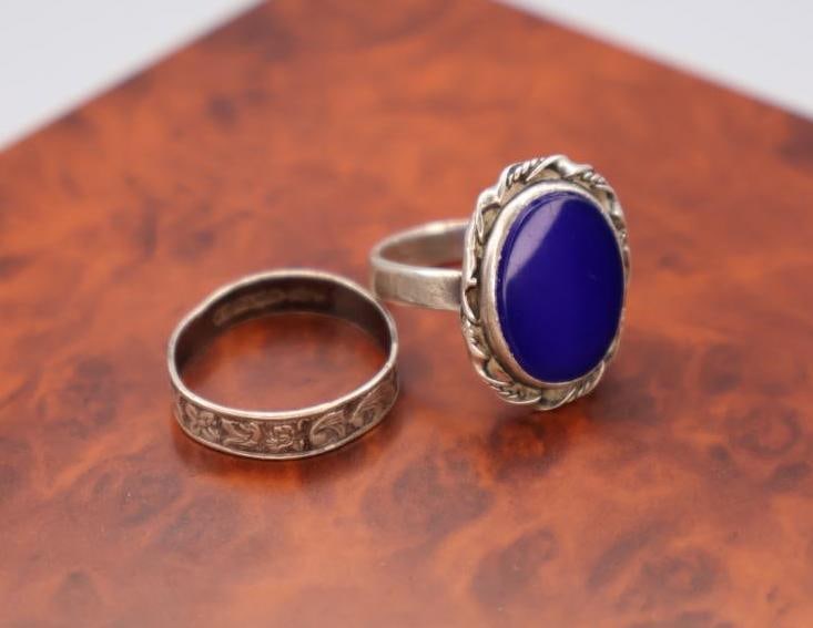 Two sterling silver rings - 2
