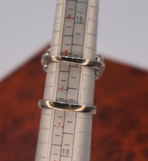 Sterling Silver Silverware End Ring and Two Rings - 7