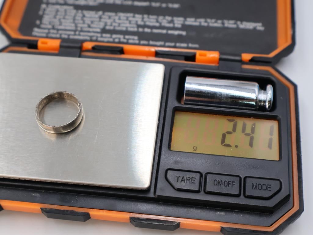 Two men's rings Sterling Silver - 5