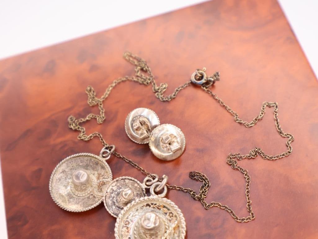 Vintage sterling silver jewelry set - 2