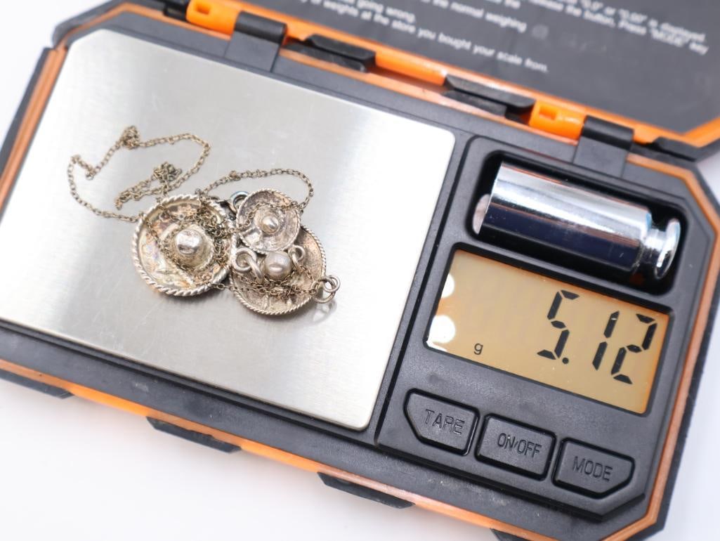 Vintage sterling silver jewelry set - 7