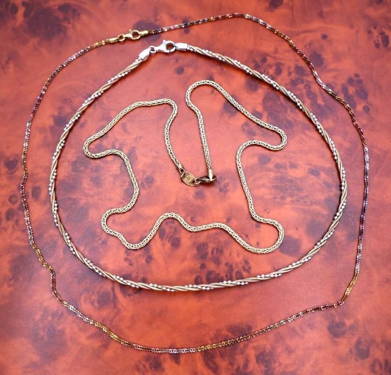 Gold Wash Sterling Chain and More: Marked 925, sterling silver. Click on the main photo to view more photos of this lot. 