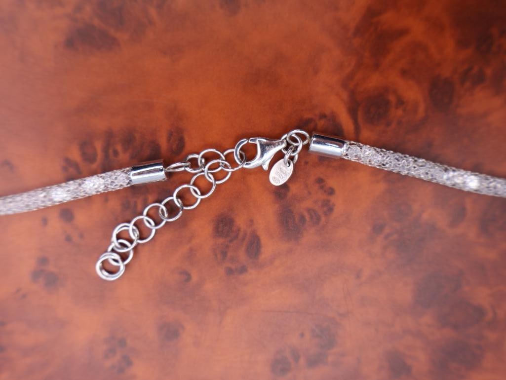 Collection of various silver-tone necklaces - 10