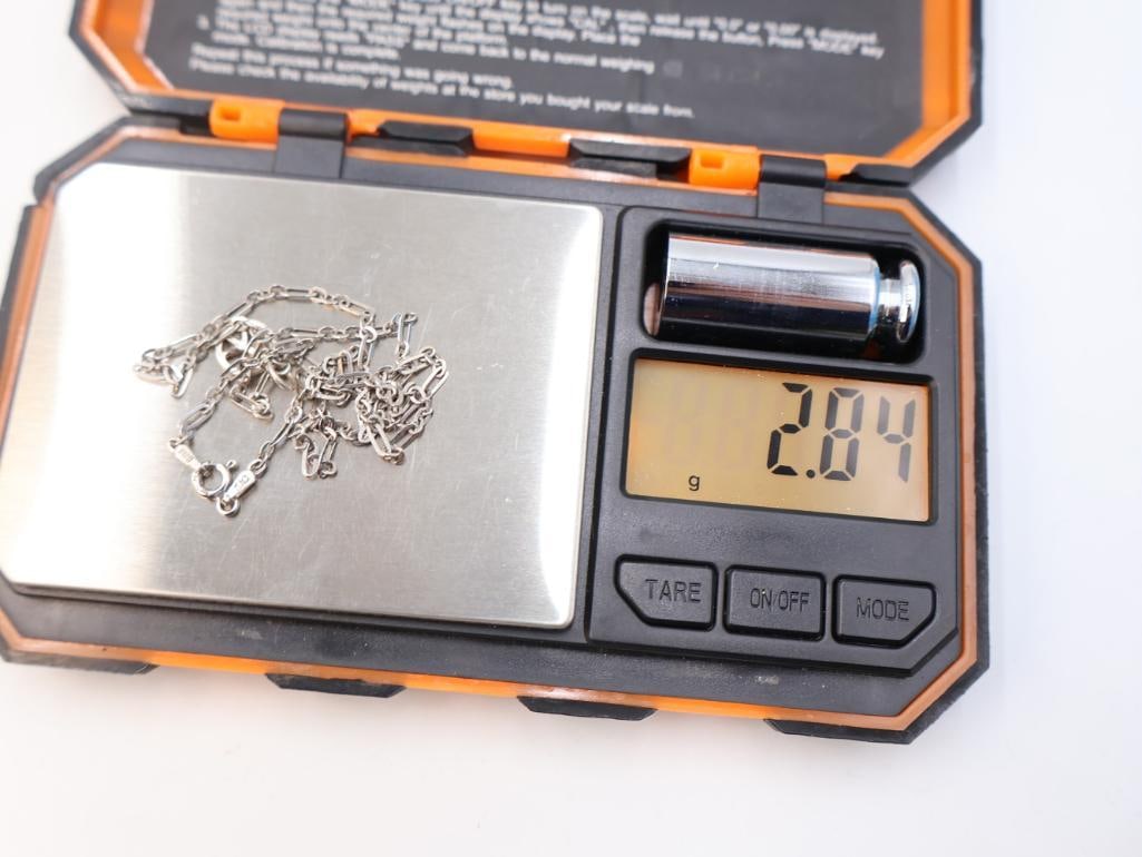 Three decorative sterling silver necklaces - 10