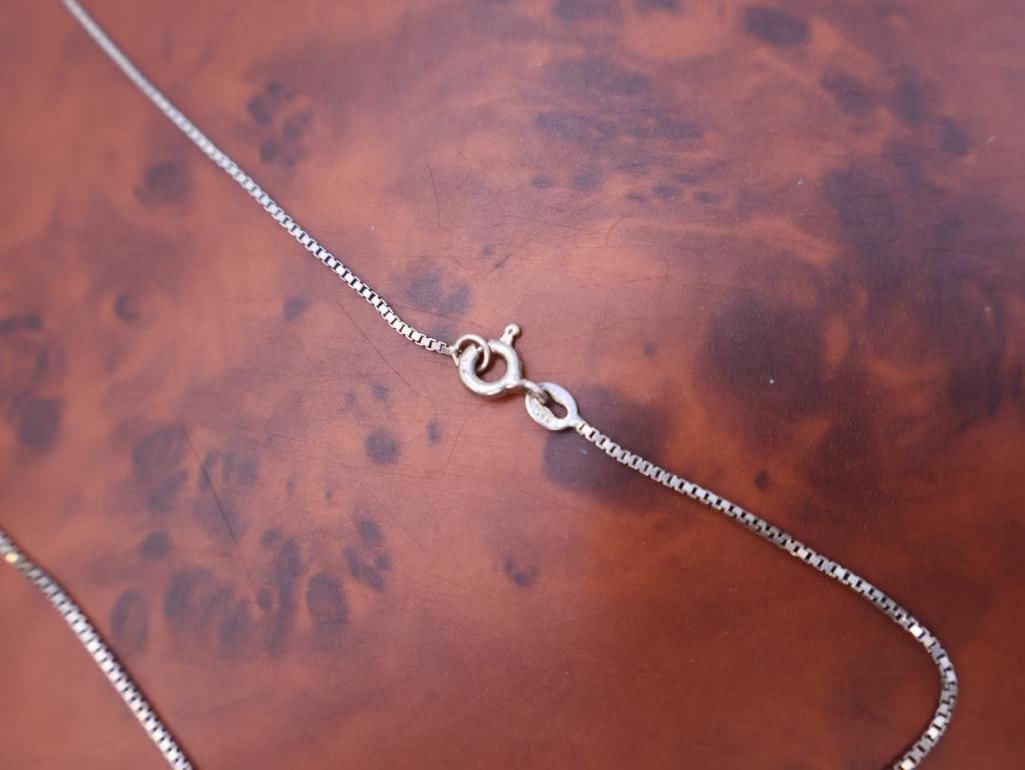 Vintage sterling silver locket necklaces, one heart-shaped pendant - 10