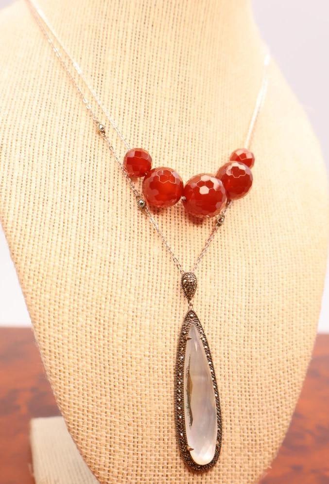 Two Beautiful Ladies Necklaces on Sterling Silver Chains (1 of 10)