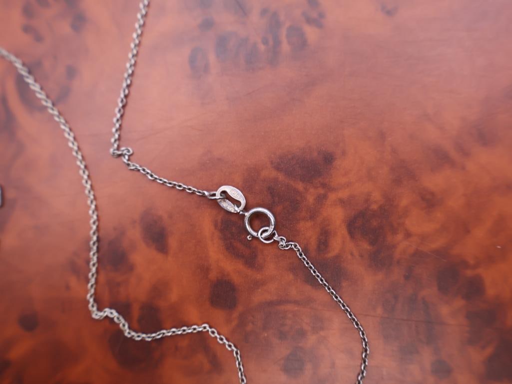 Heart-shaped locket necklace and a two initial charm sterling silver necklace - 9