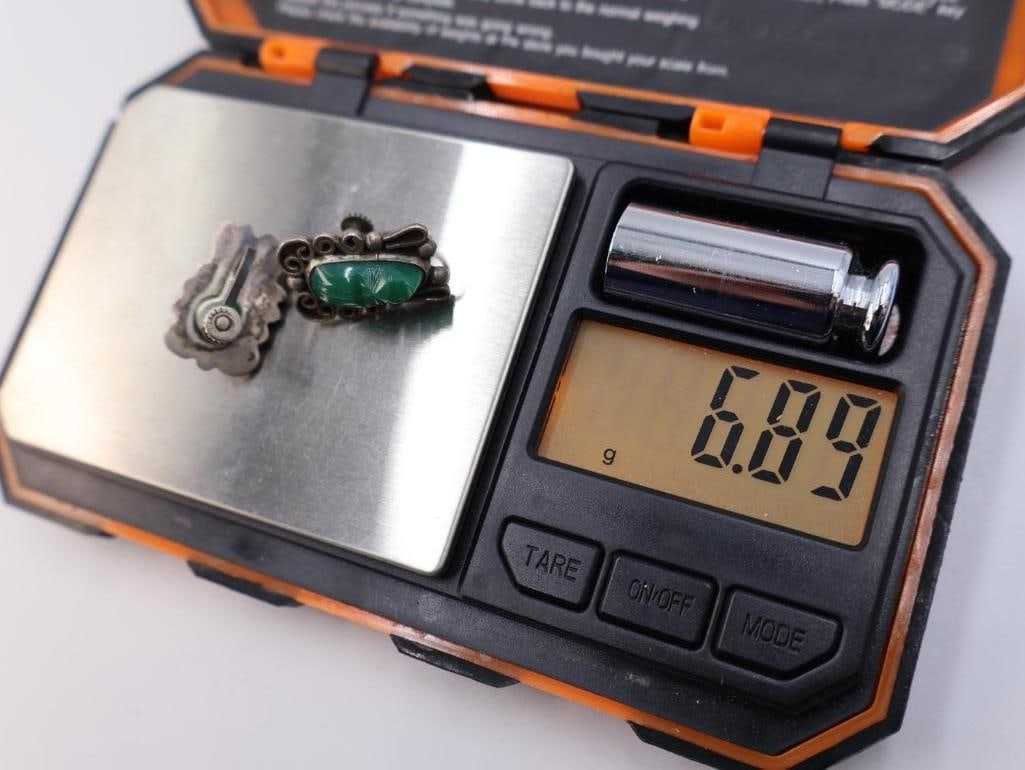 Collection of vintage sterling silver and gemstone earrings - 10