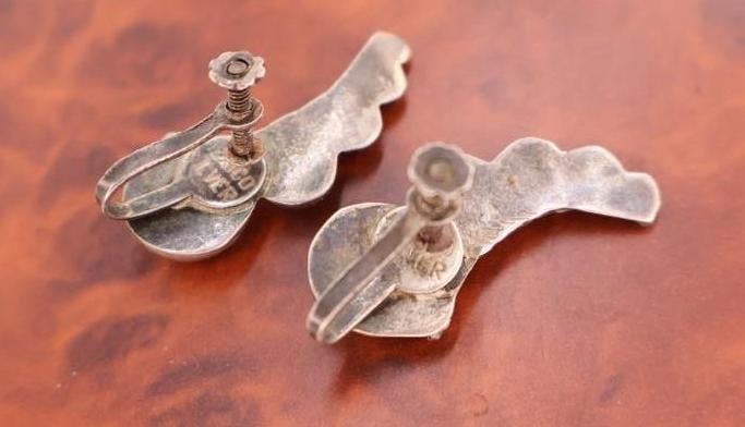 Collection of vintage sterling silver and gemstone earrings - 6