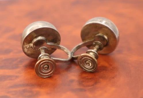 Vintage Mexican Taxco sterling silver Earrings - 8