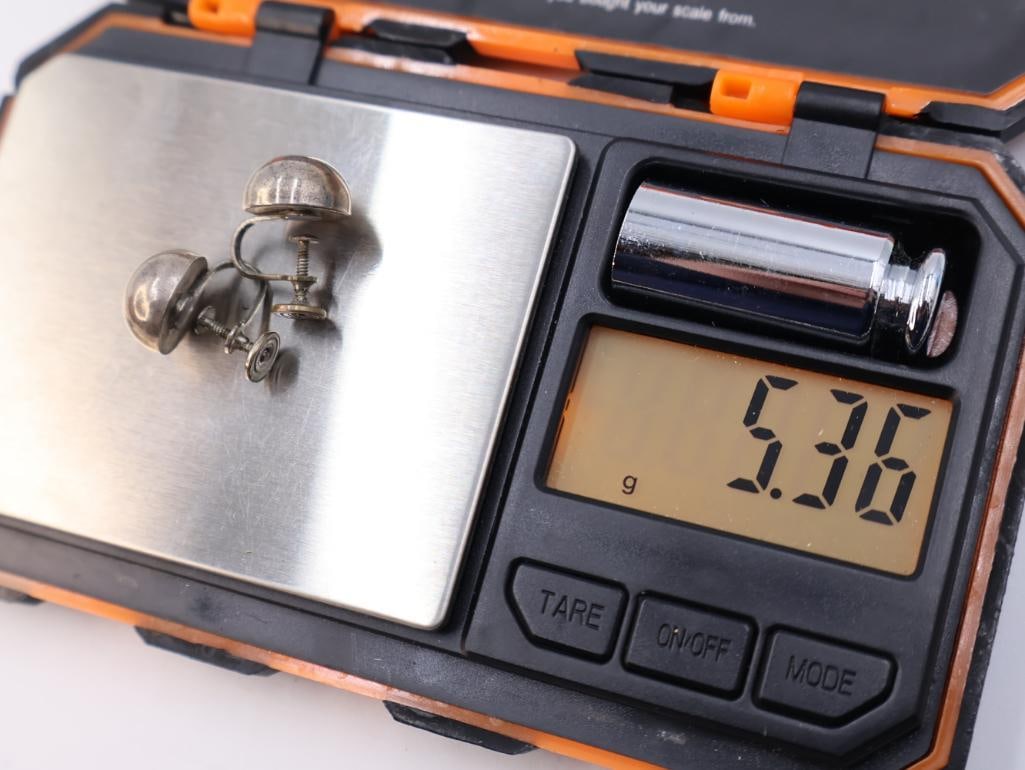 Vintage Mexican Taxco sterling silver Earrings - 9