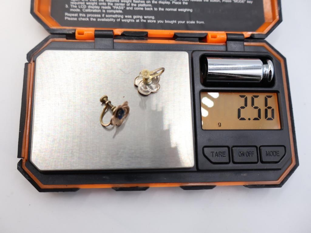 Vintage sterling silver bracelet and two pairs of earrings - 5